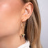 Boucles d'oreilles créoles à dents de requin par Lauren Howe | Or Vermeil .925 | Cristal noir